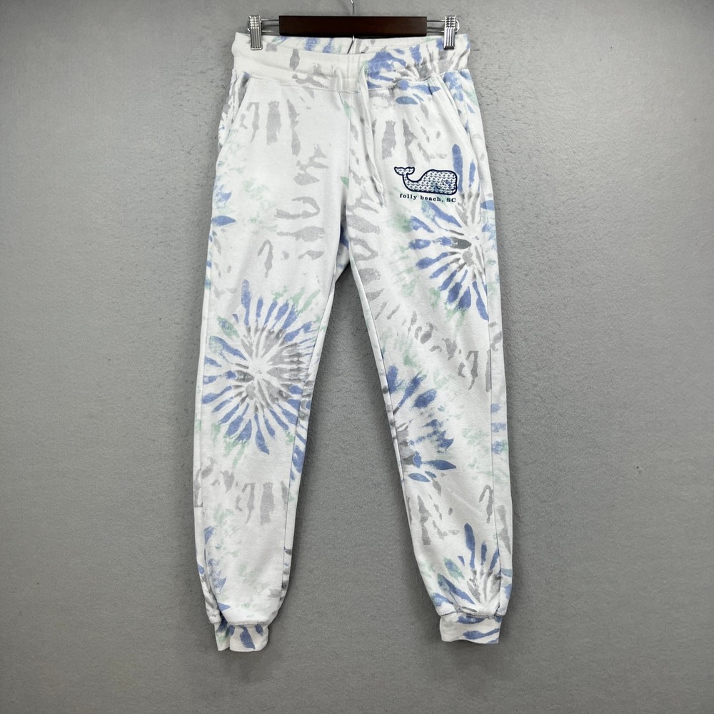 Folly Beach SC Dreamsicle Sweatpants Women S White Tie Dye Whale Cozy Graphic